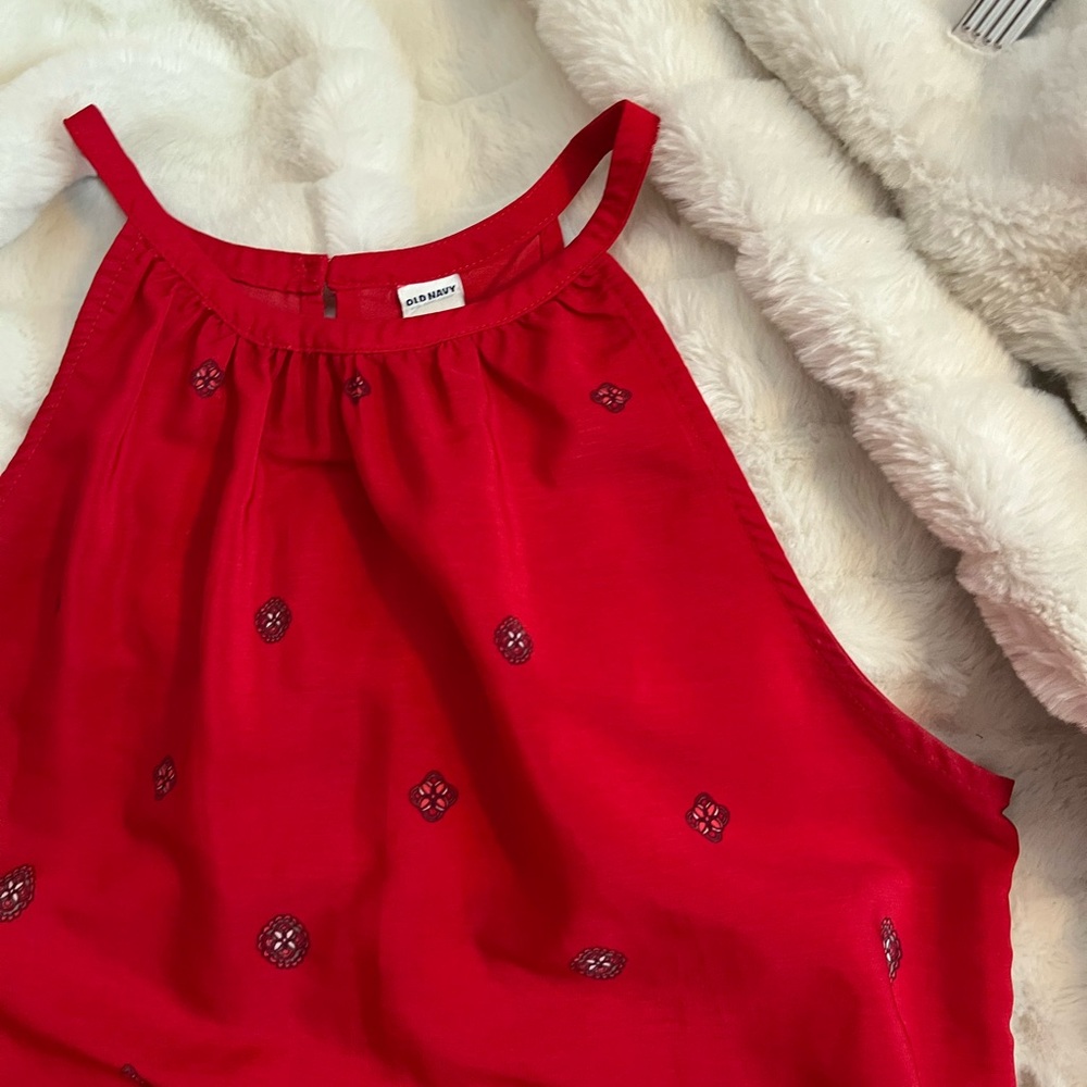 Old Navy S Red Halter Lightweight Spring Summer Date Boho City Dress Casual Fall